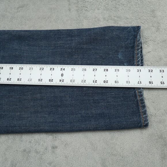 Lucky Brand Jeans Mens 38x31 Blue Piper Relaxed Straight Dungaree Denim Pants - Picture 3 of 15